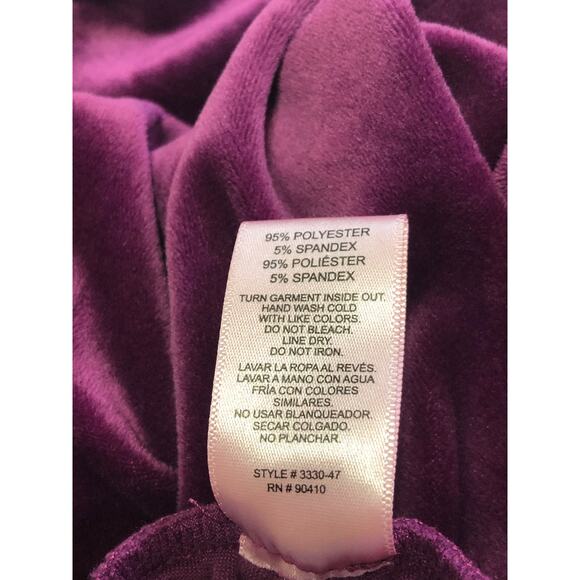 Juicy Couture Women's Jogger Sleepwear Pants Lounge Pink Fuchsia Velvet Large - Picture 8 of 8